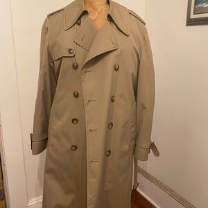 London Fog Beige Double-Breasted Trench Coat
